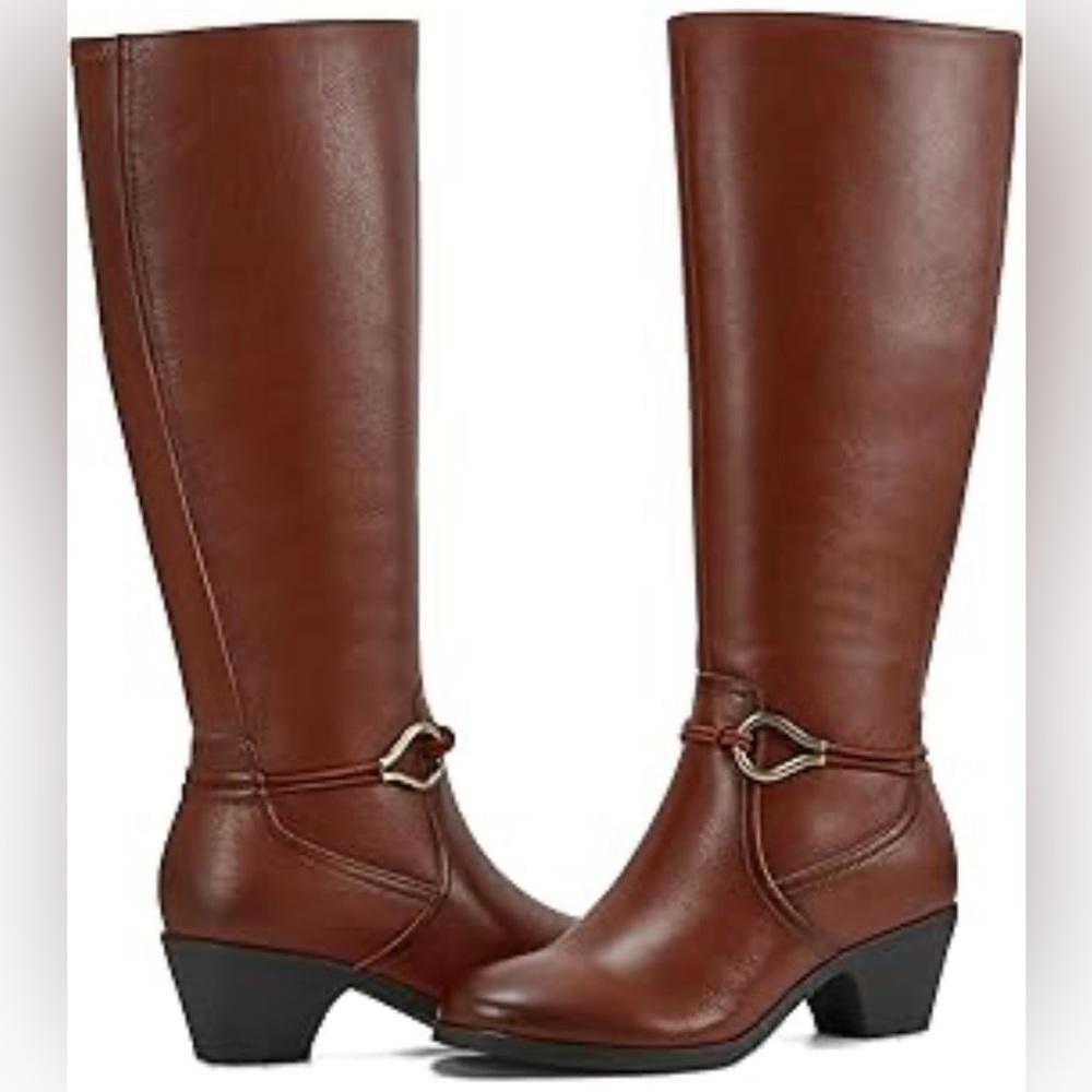 Cobb Hill Women's Tall Riding Boots Dark Brown Size 8W